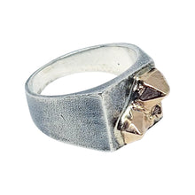 Load image into Gallery viewer, UnEarthed Mixed Metal Crystal Signet