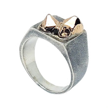 Load image into Gallery viewer, UnEarthed Mixed Metal Crystal Signet