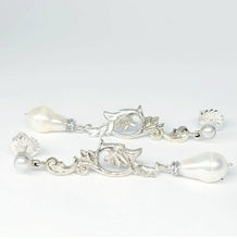 Load image into Gallery viewer, Pearl fantasy hook earrings
