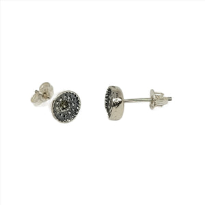 UnEarthed Facets Yellow sapphire grain set disk studs