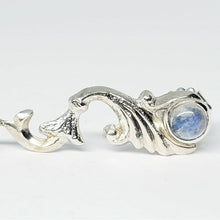Load image into Gallery viewer, Moonstone fantasy stud earrings