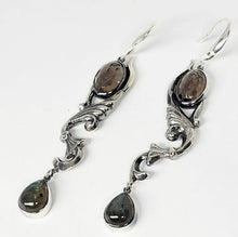 Load image into Gallery viewer, Smoky quartz fantasy hook earrings