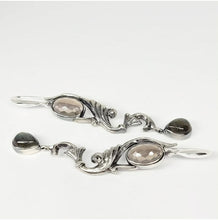 Load image into Gallery viewer, Smoky quartz fantasy hook earrings