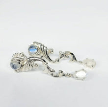 Load image into Gallery viewer, Moonstone fantasy stud earrings