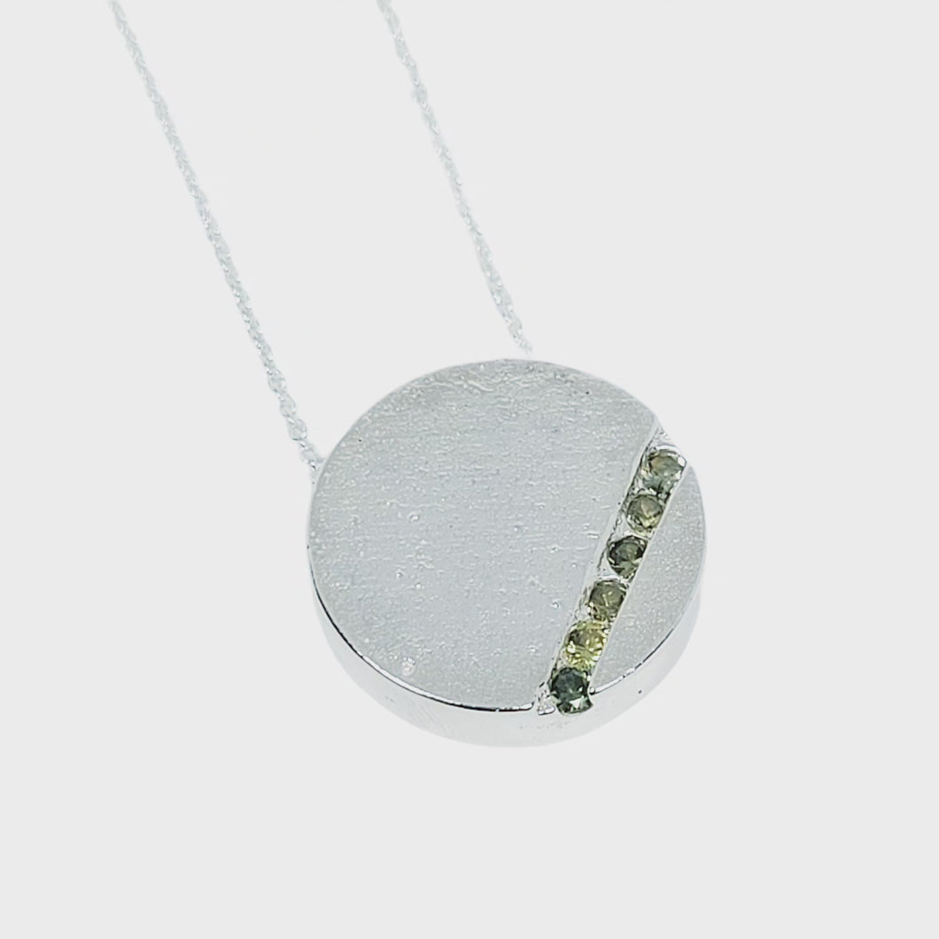 UnEarthed Facets channel set style slider pendant