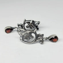 Load image into Gallery viewer, Garnet fantasy stud earrings
