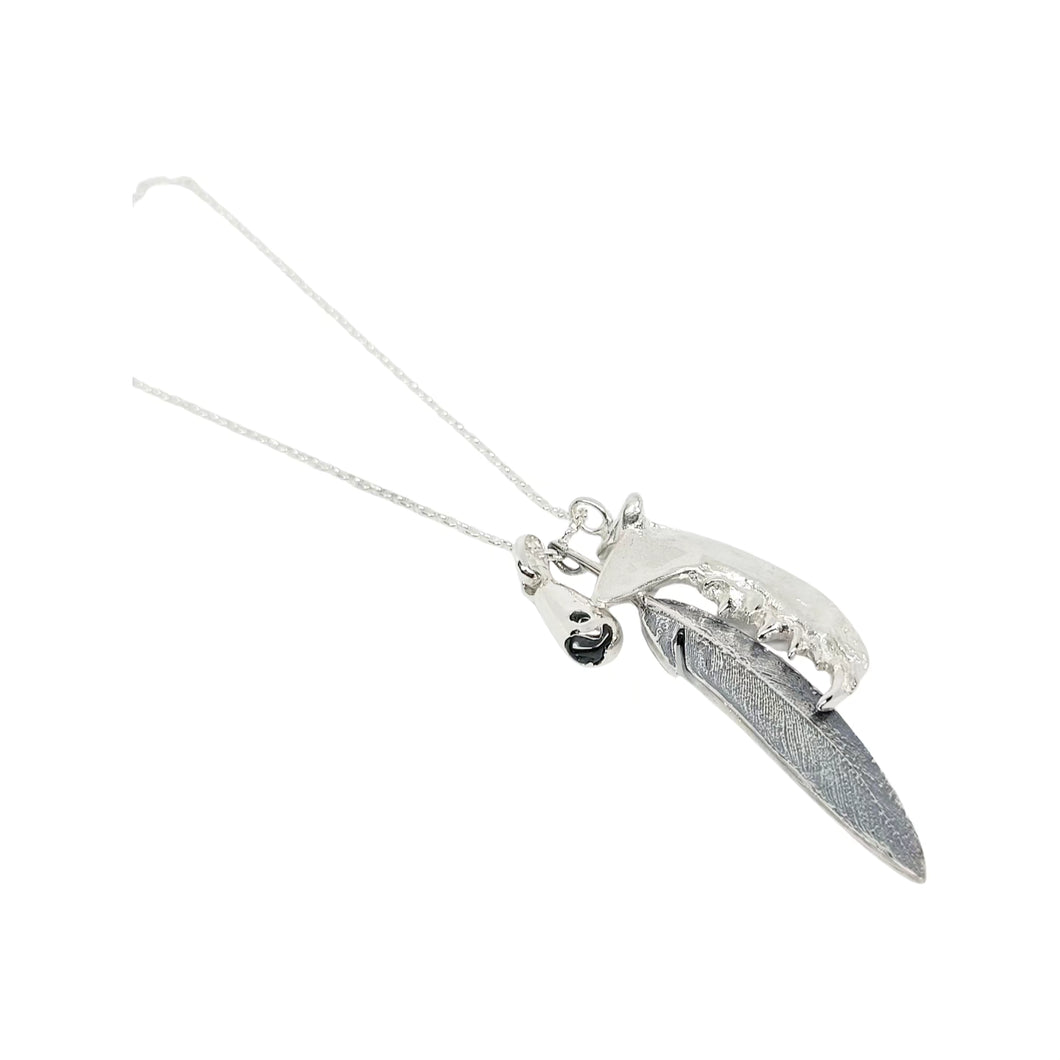 GoblinCore Feather pendant